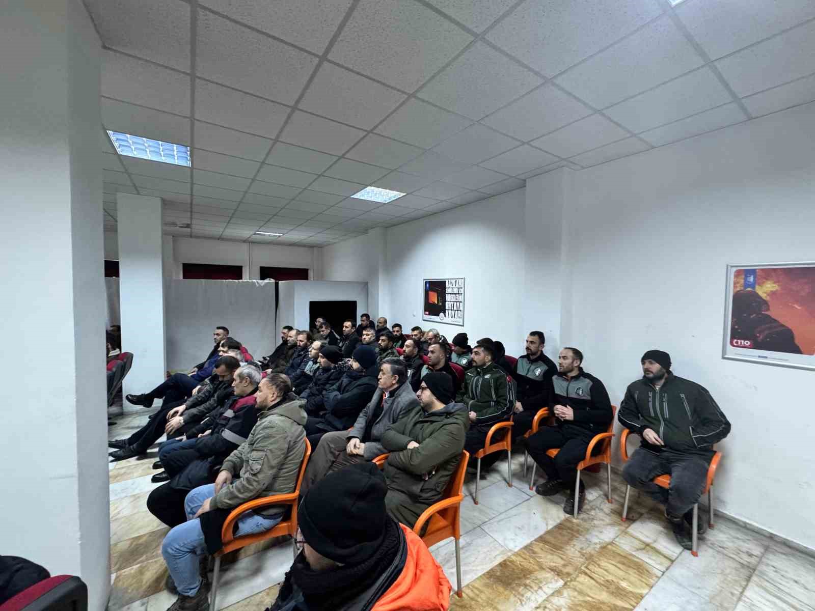 Çorum Belediyesi personeline yangın eğitimi