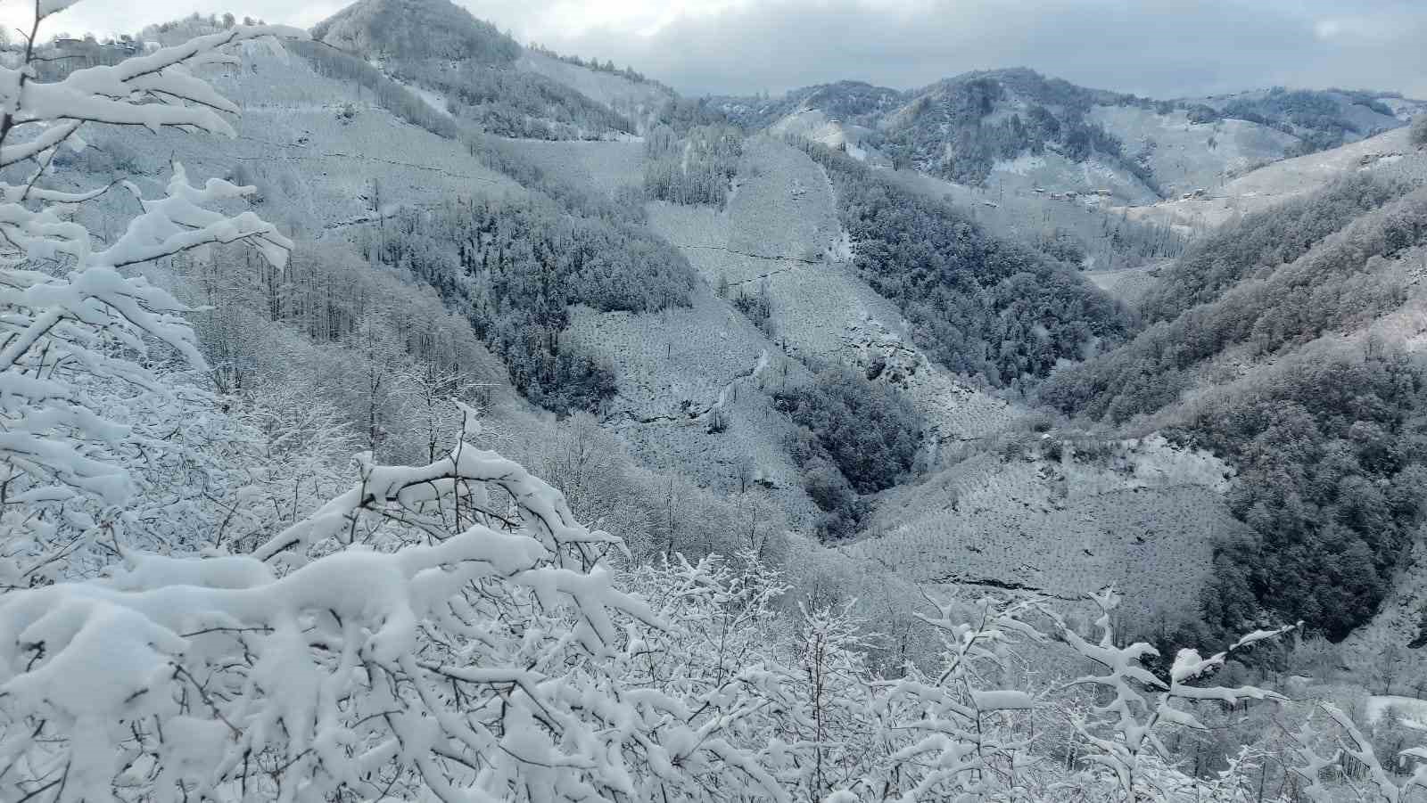 Ordu&rsquo;da kar manzaraları kartpostallık g&ouml;r&uuml;nt&uuml;ler oluşturdu
