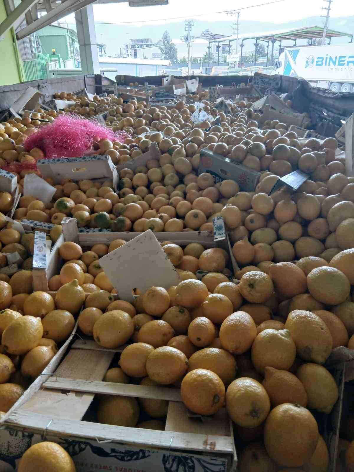 Pestisit kimyasal maddesi tespit edilen 55 ton limon imha edildi
