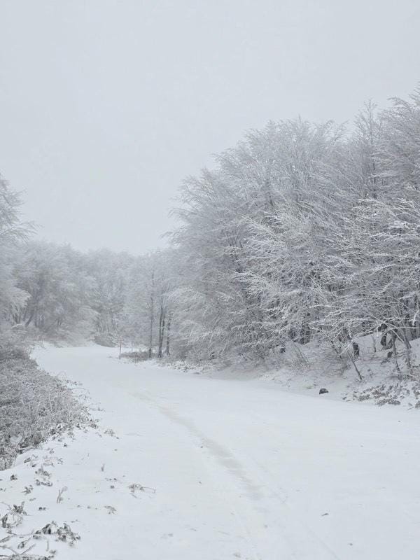 Karadağ beyaza büründü, doğa harikası manzaralar oluştu