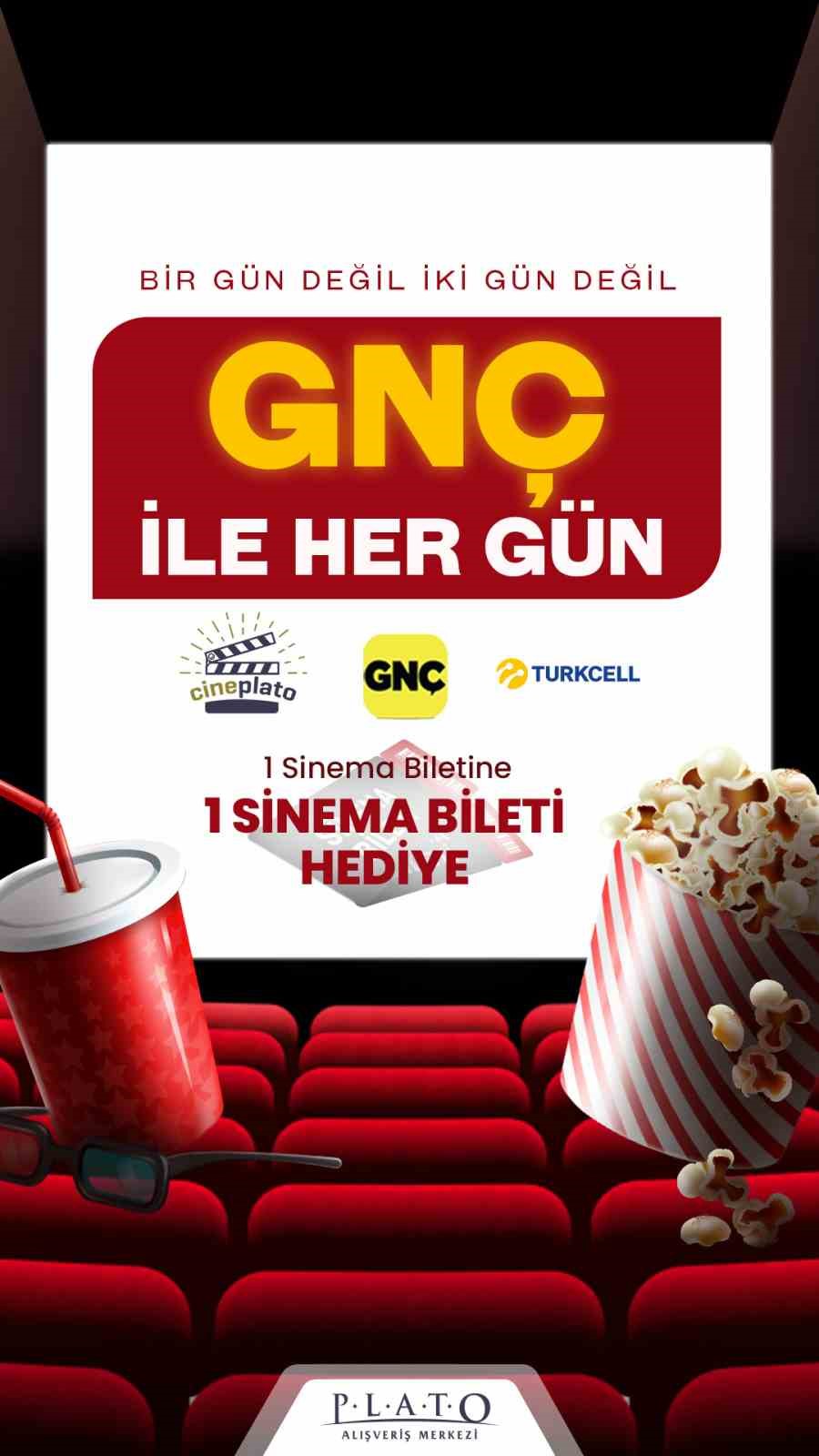 Plato AVM’de sinema kampanyası: 1 bilet alana 1 bilet hediye