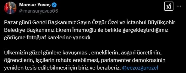 ABB Başkanı Yavaş’tan birlik ve beraberlik mesajı