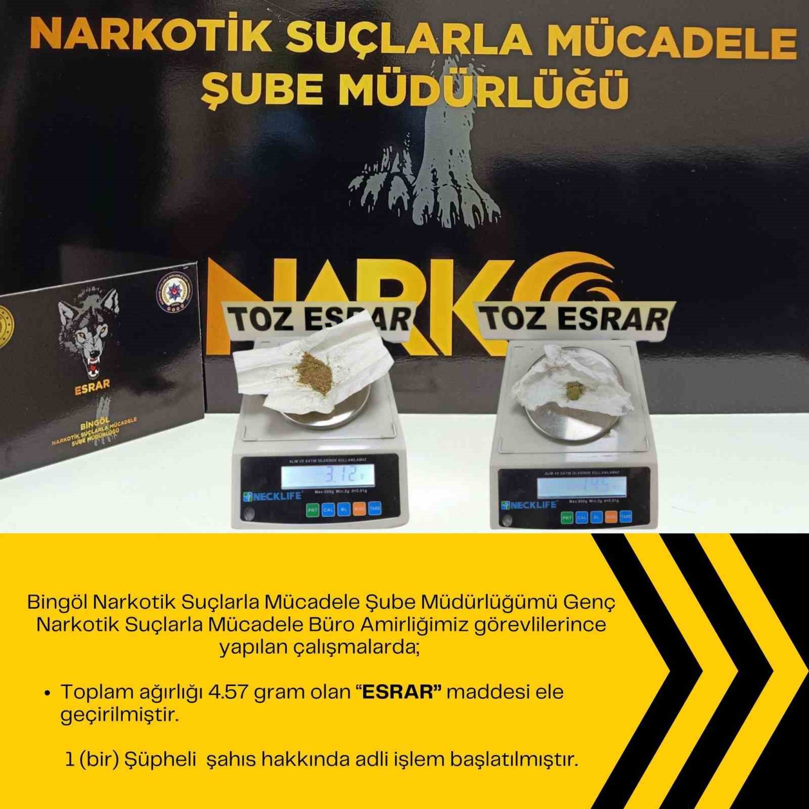 Bingöl’de uyuşturucu operasyonu