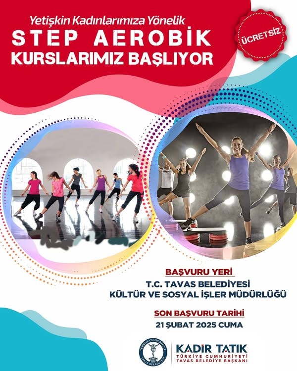 Tavas Belediyesi step aerobik kursları başlıyor