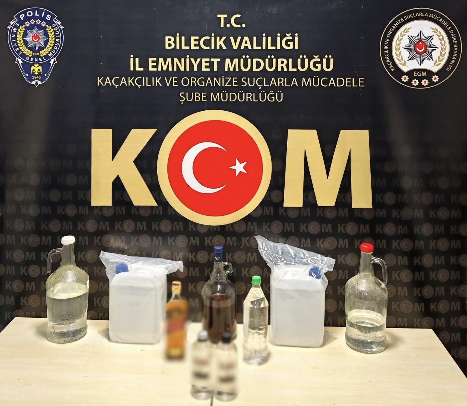 Bilecik’te kaçak içki üreten şahsın evine operasyon düzenlendi