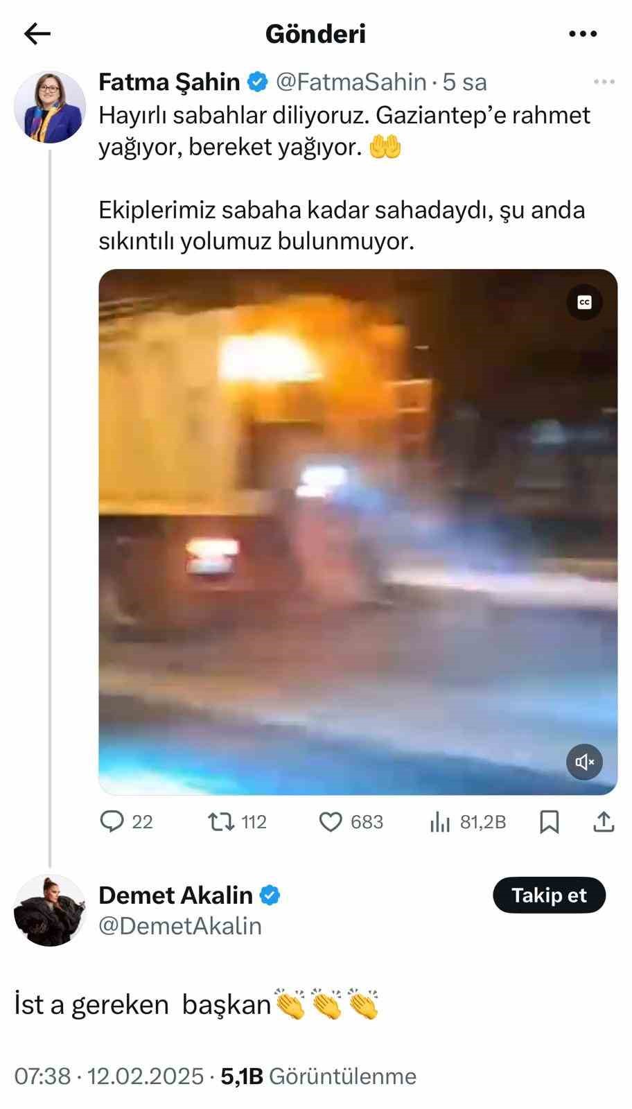 Akalın’dan Fatma Şahin’e İstanbul yakıştırması