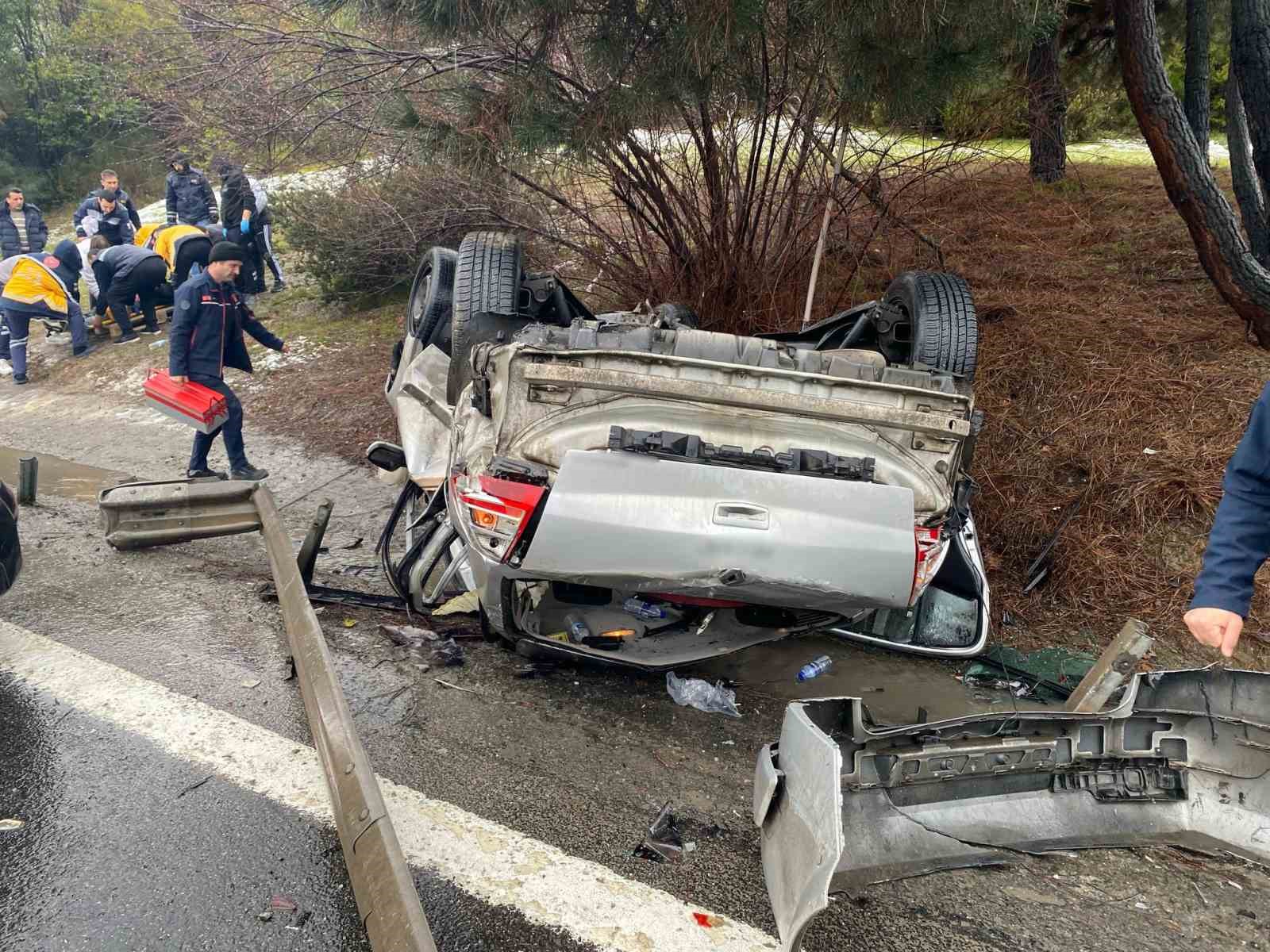 Ümraniye’de otomobil takla attı: 1 yaralı
