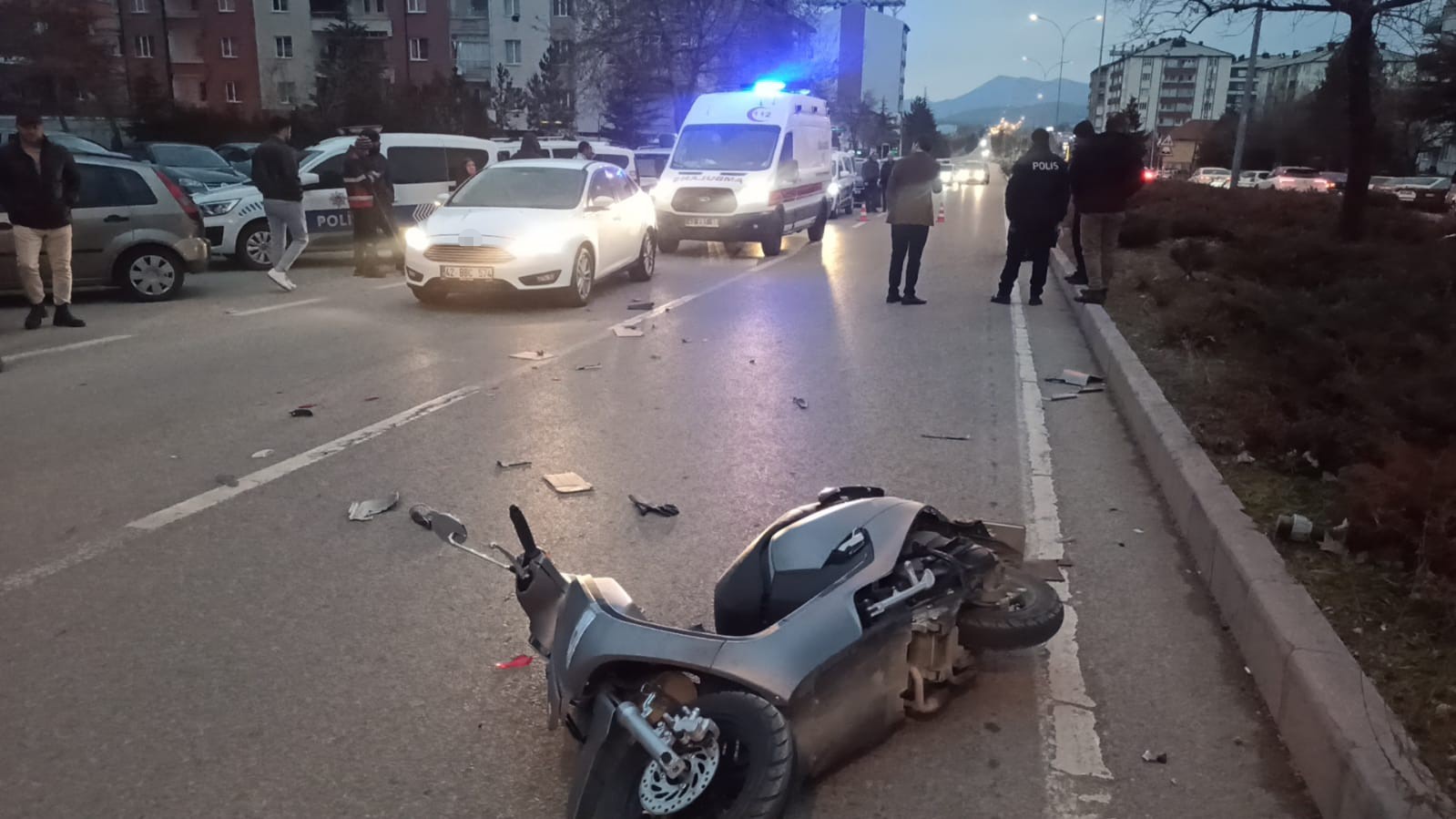 Konya’da motosiklet ile otomobil çarpıştı: 1 yaralı
