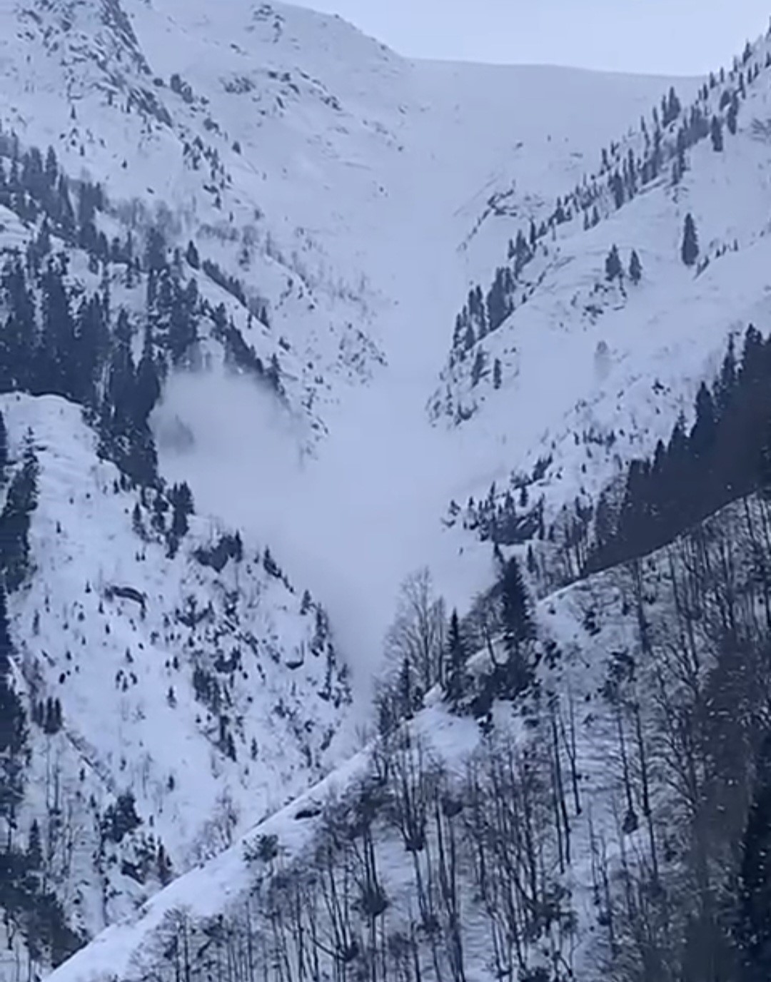 Ayder Yaylası’nda çığ düştü