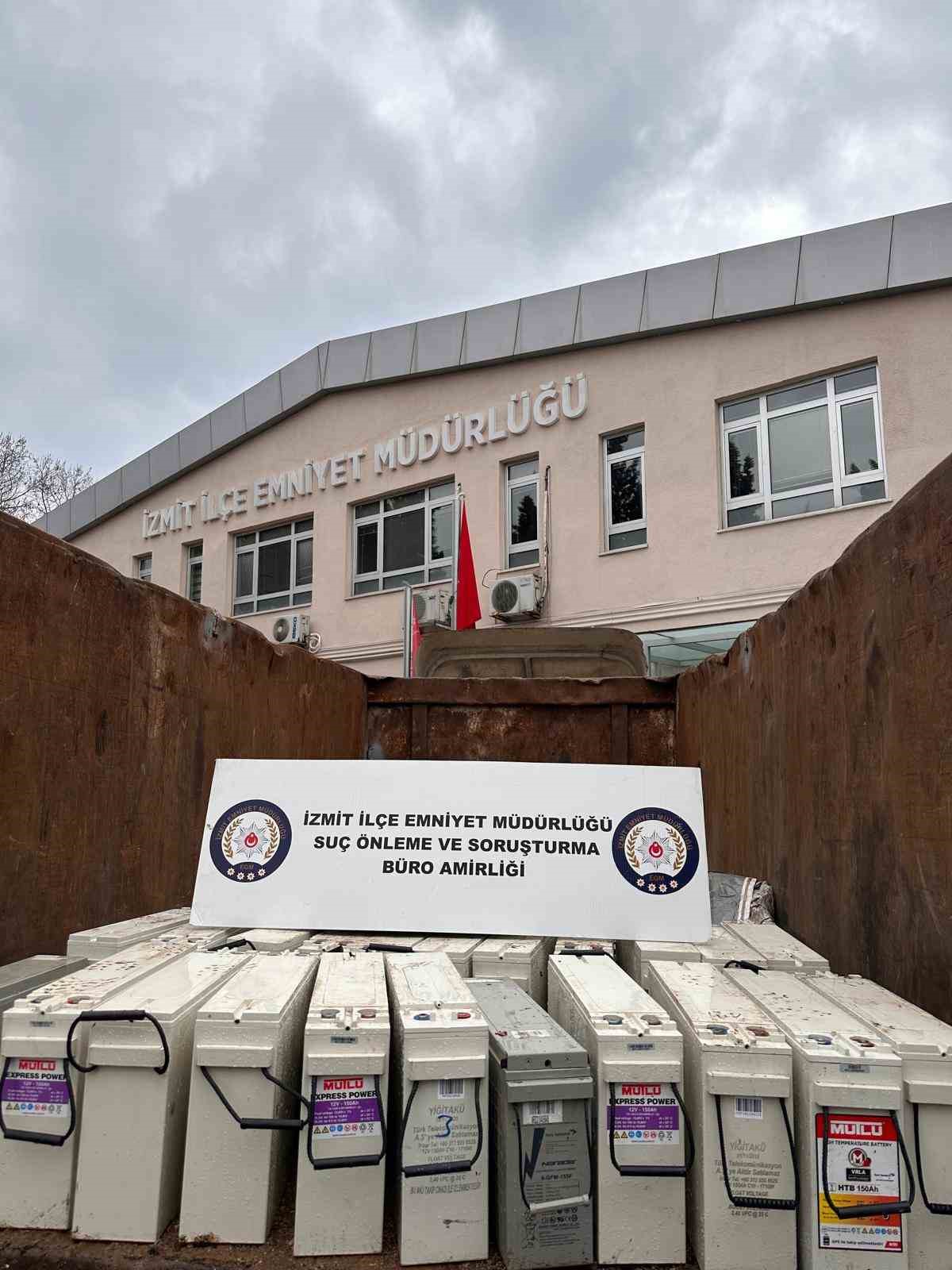 1 milyon 300 bin liralık akü hırsızlığı polise takıldı