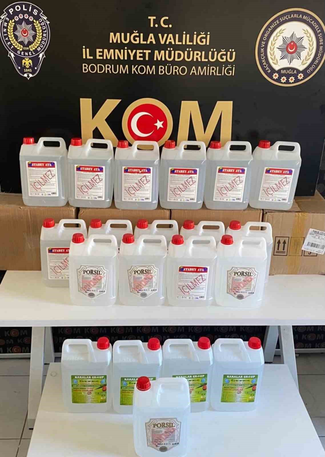 Marmaris ve Bodrum’da sahte alkol operasyonu