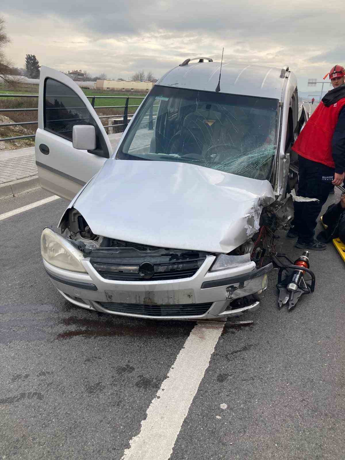 Balıkesir’de trafik kazası: 1 yaralı