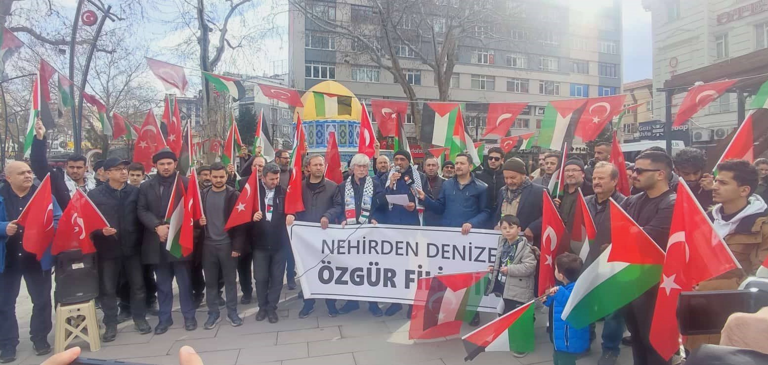 Kütahya’da Gazze için protesto: 