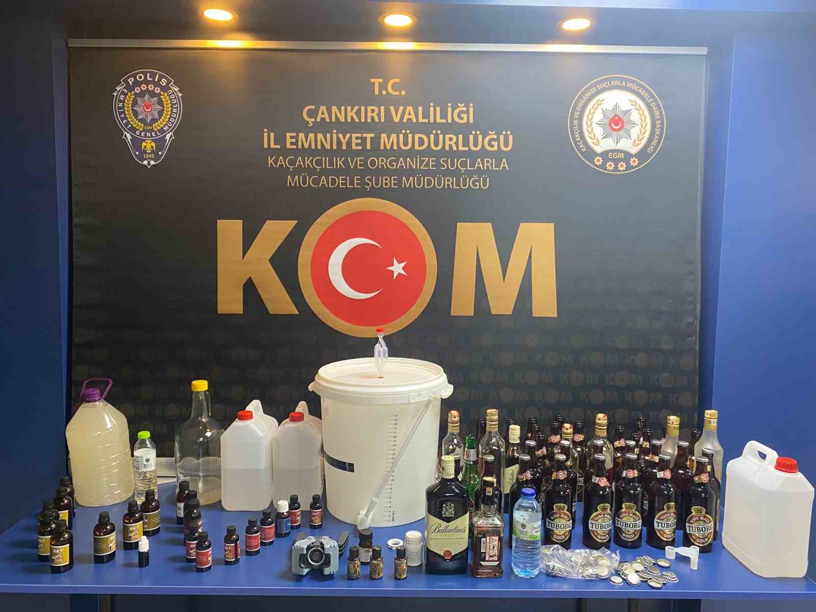 Çankırı’da 50 litre sahte alkol ele geçirildi