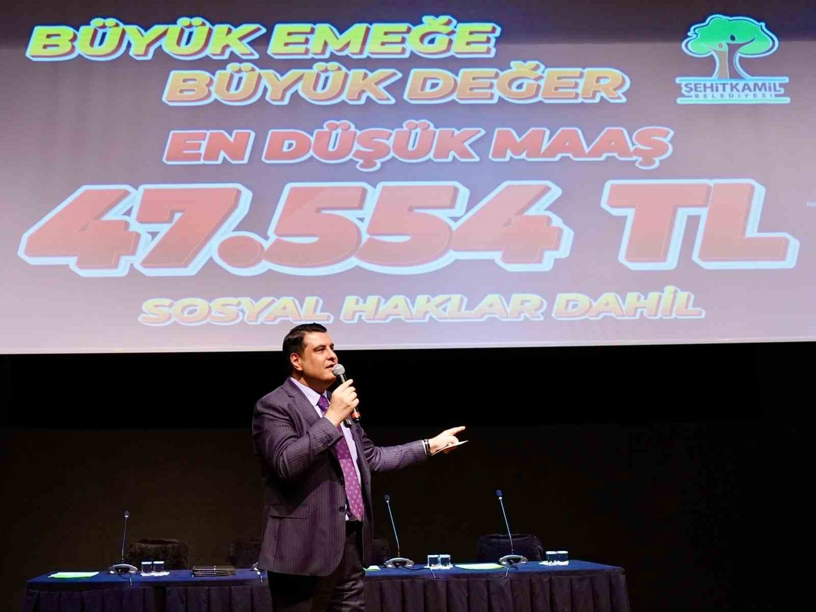Şehitkamil’de maaşlara rekor zam