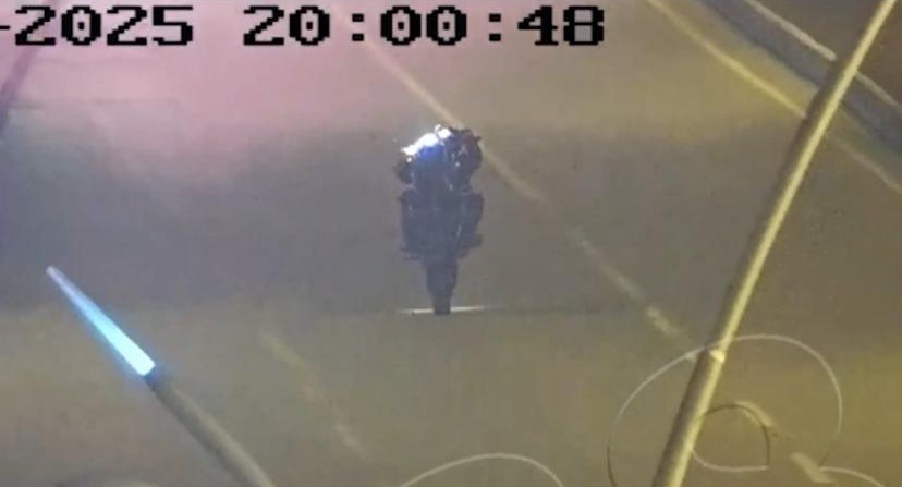 Kural ihlali yapan motosiklet sürücüsü KGYS’ye takıldı