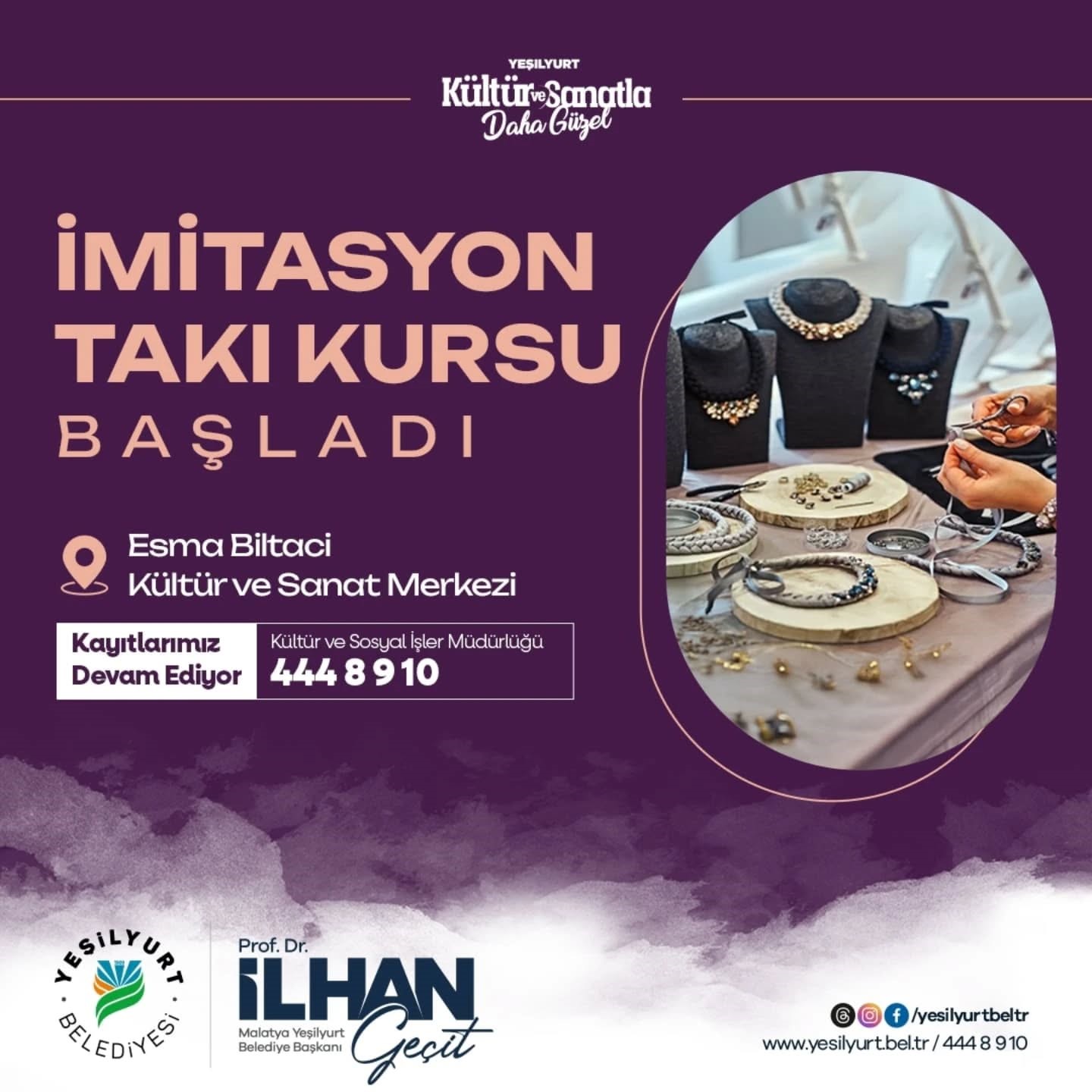 Yeşilyurt Belediyesi yeni meslek edindirme kursları açtı