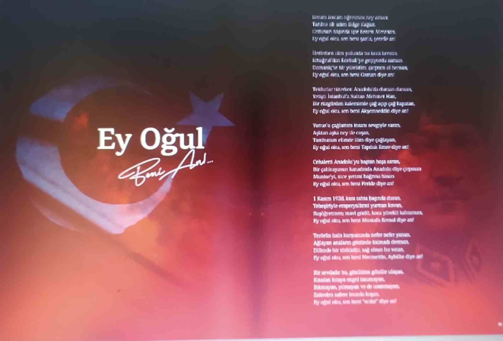 Öğretmen Doğan’ın ’Ey Oğul Beni An’ isimli şiiri ’ÖğretmenİZ’ dergisinde