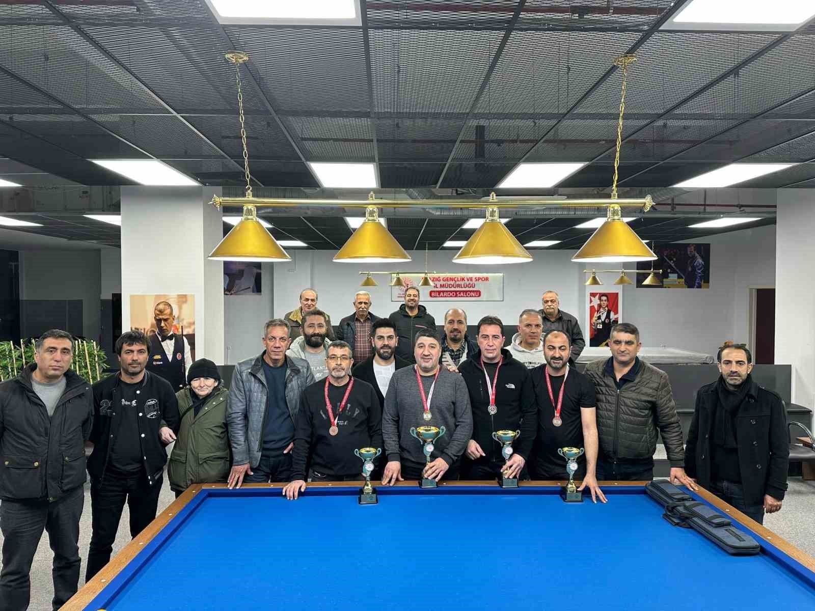 Elazığ’da bilardo turnuvası düzenlendi