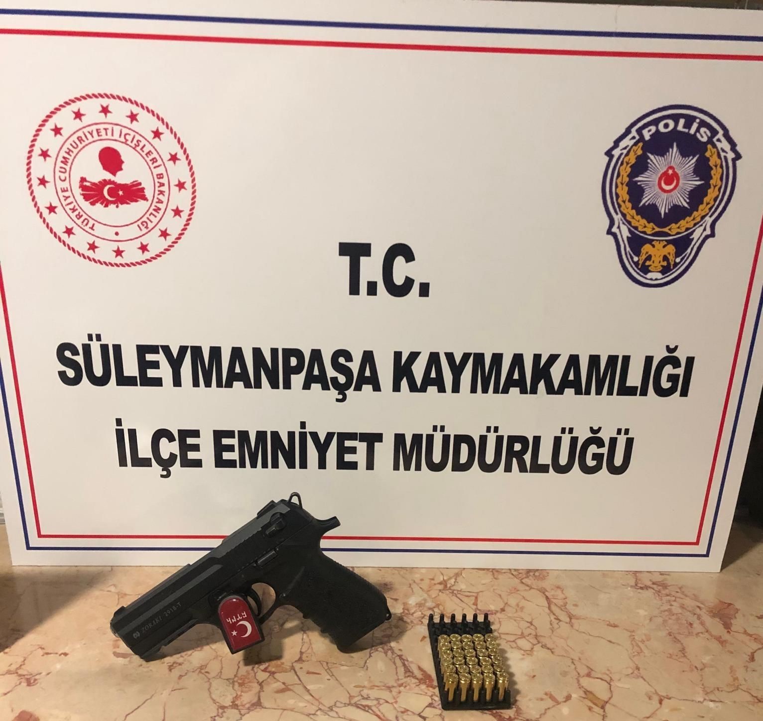 Tekirdağ’da kurusıkı tabanca ile ateş eden 2 kişi yakalandı
