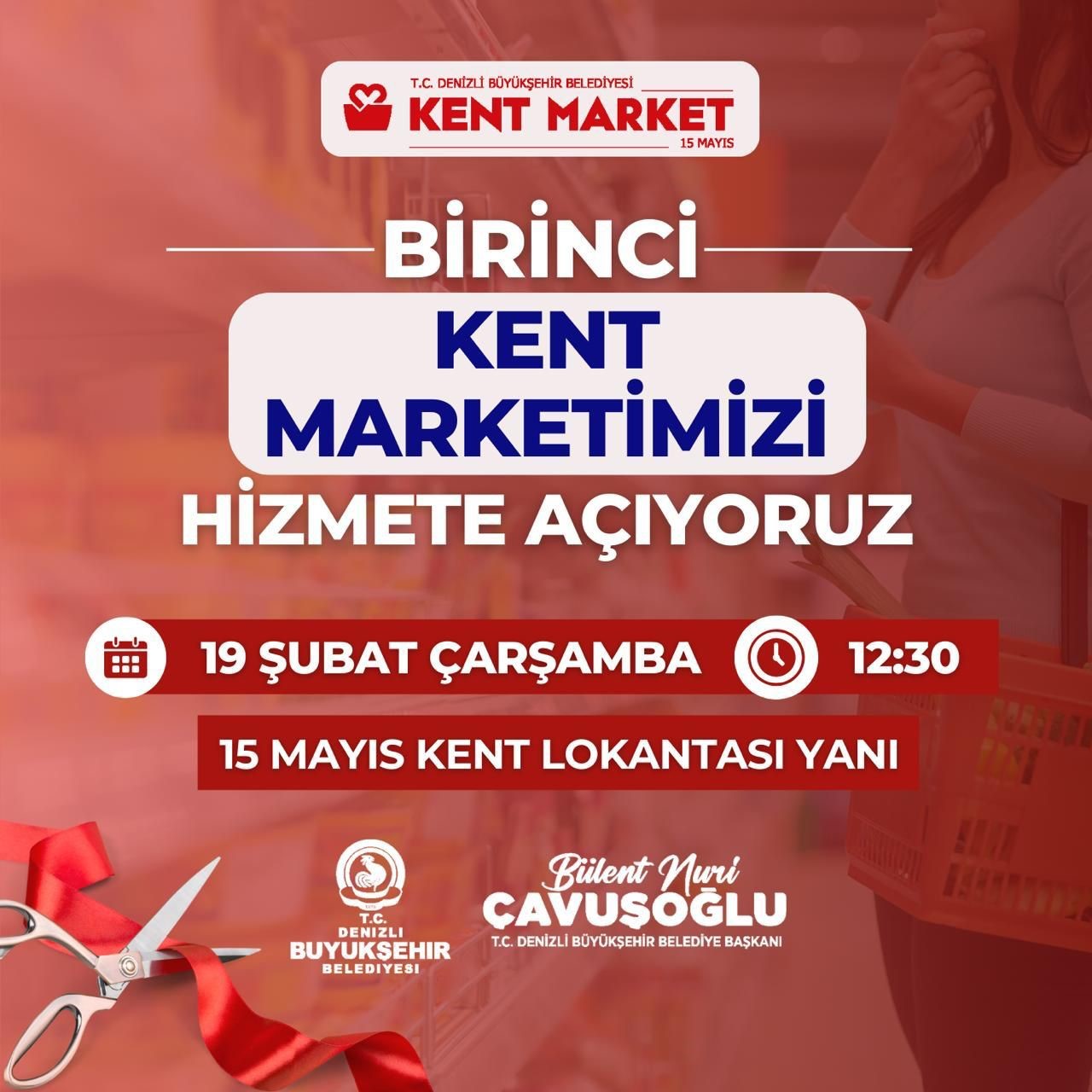 Denizli’de uygun alışverişin yeni adresi Büyükşehir Kent Market açılıyor