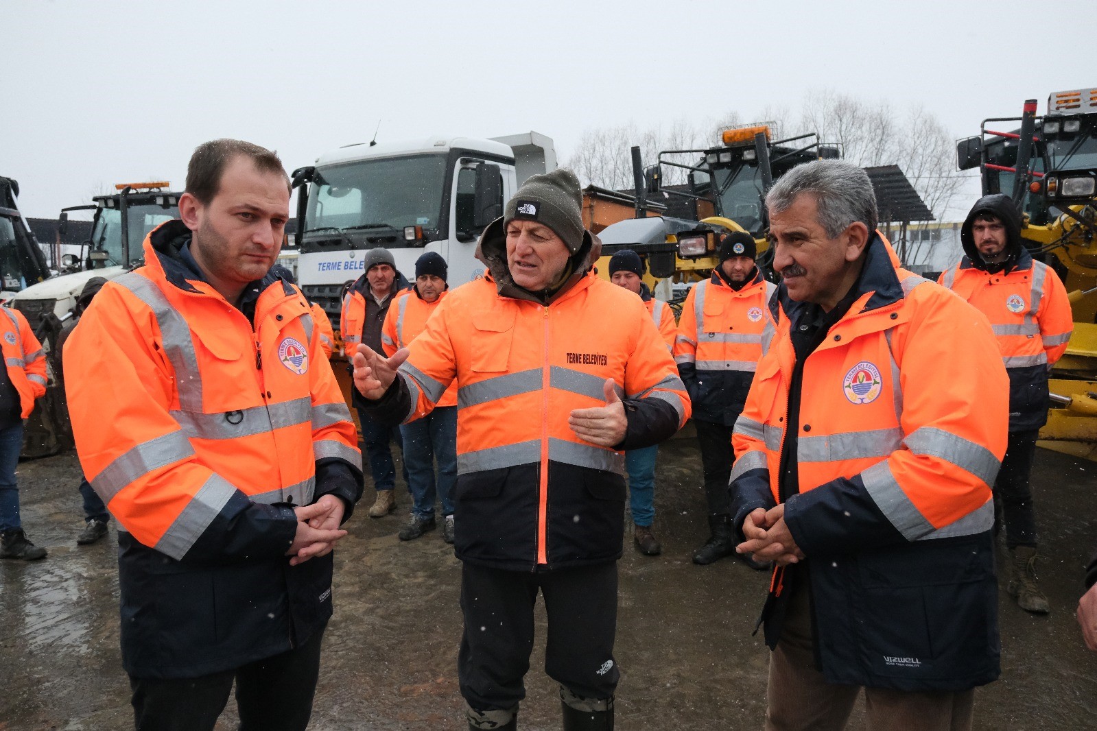 Terme Belediyesi kar yağışına hazır