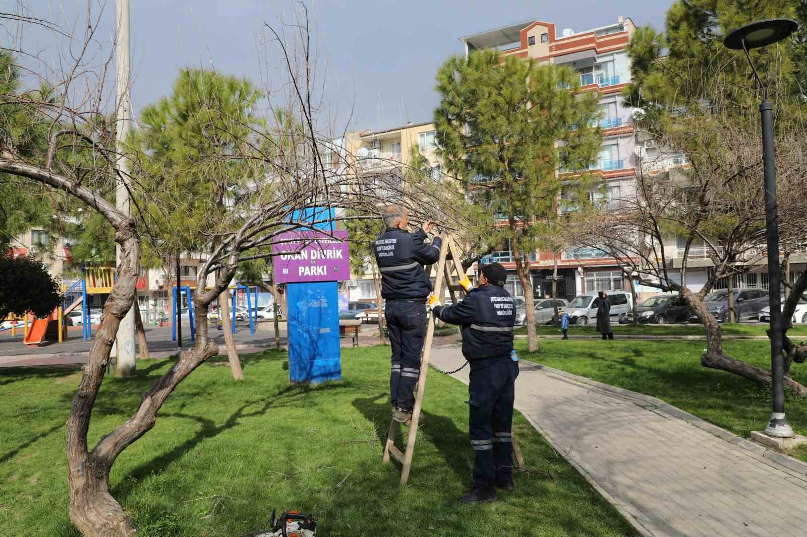 Şehzadeler’de park ve bahçelerde bakım çalışmaları sürüyor