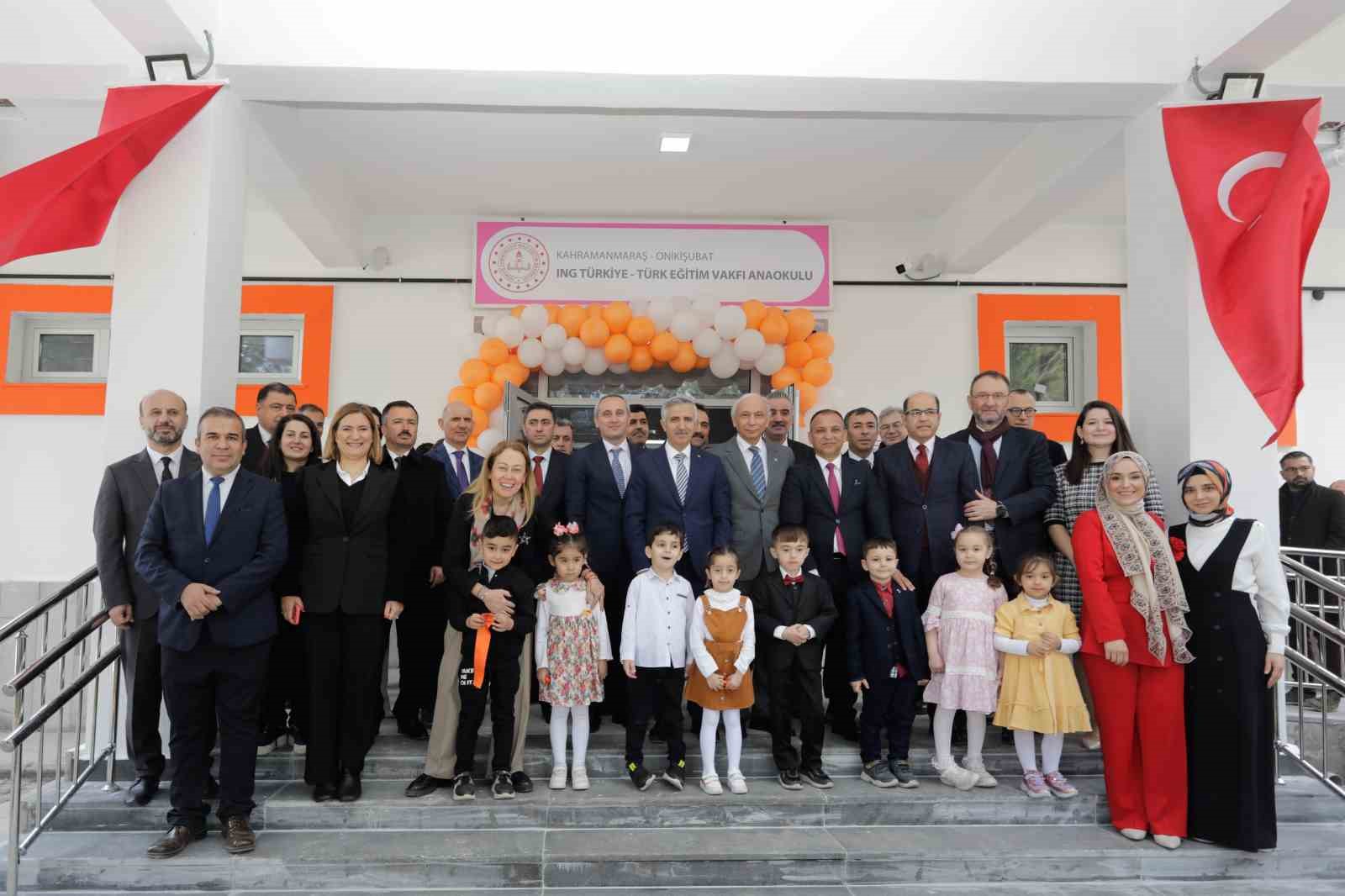 Eşit gelecek için Kahramanmaraş’ta ING Türkiye-TEV Anaokulu açıldı