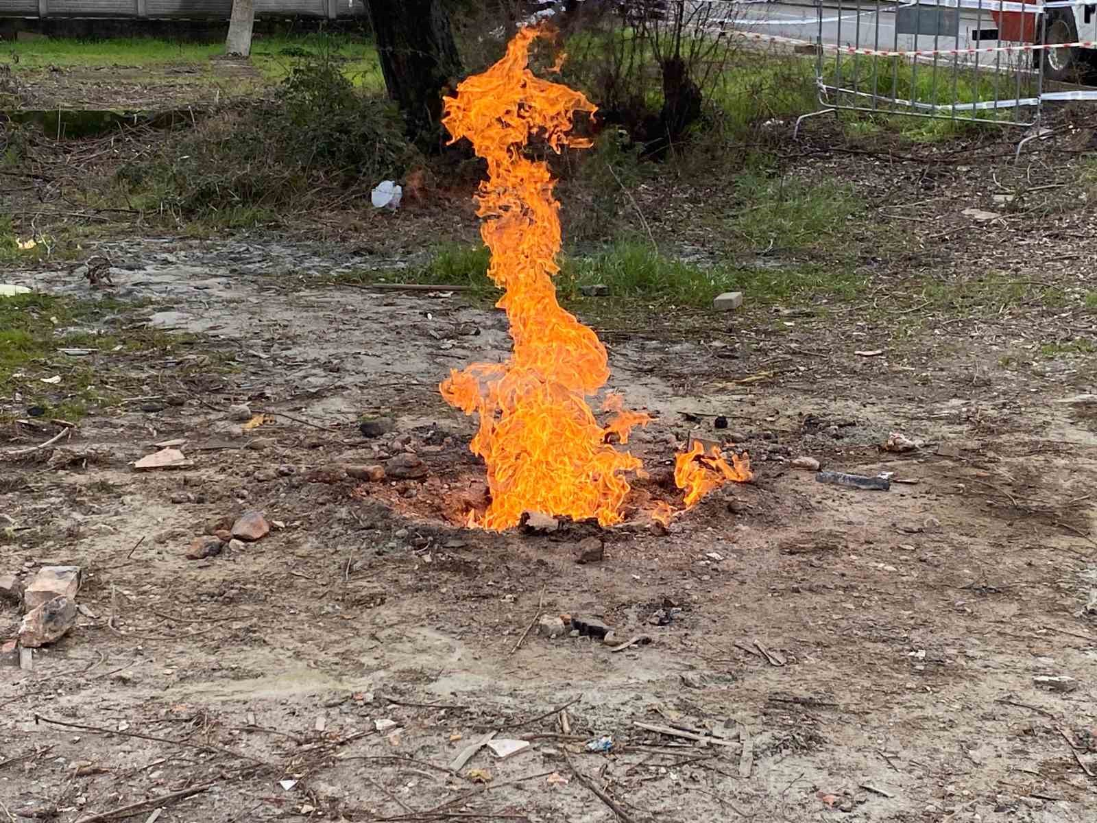 Metan gazından kaynaklı yangın 2 gündür devam ediyor
