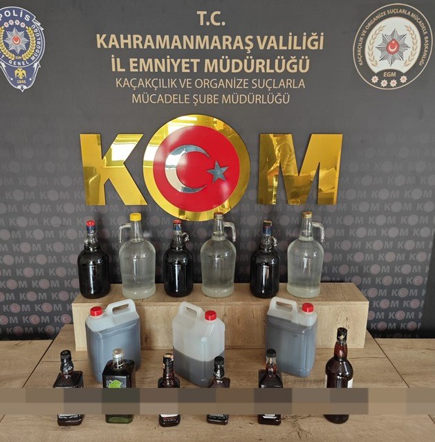 Kahramanmaraş’ta sahte içki operasyonu