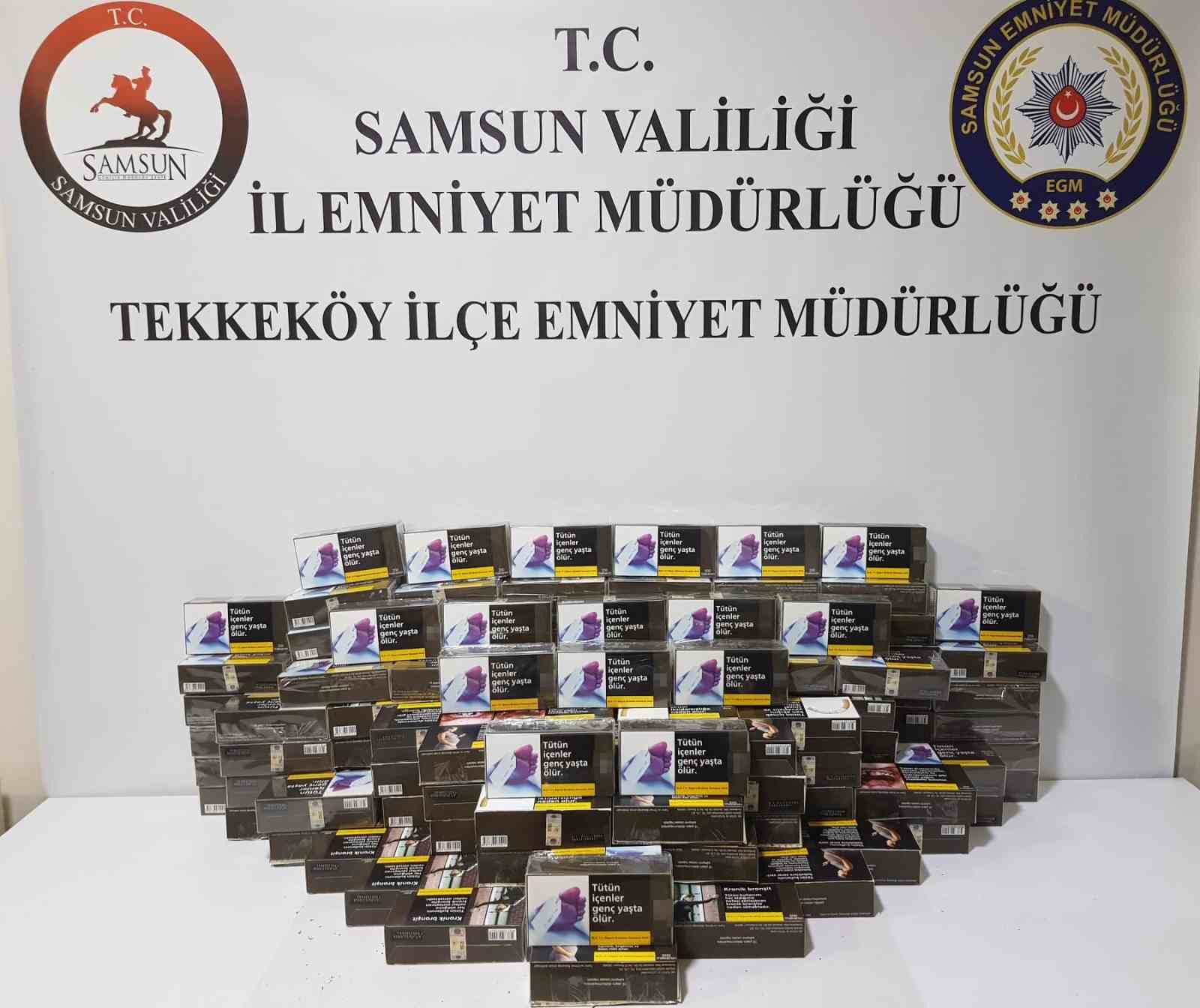 Samsun’da 20 bin adet doldurulmuş kaçak makaron ele geçirildi