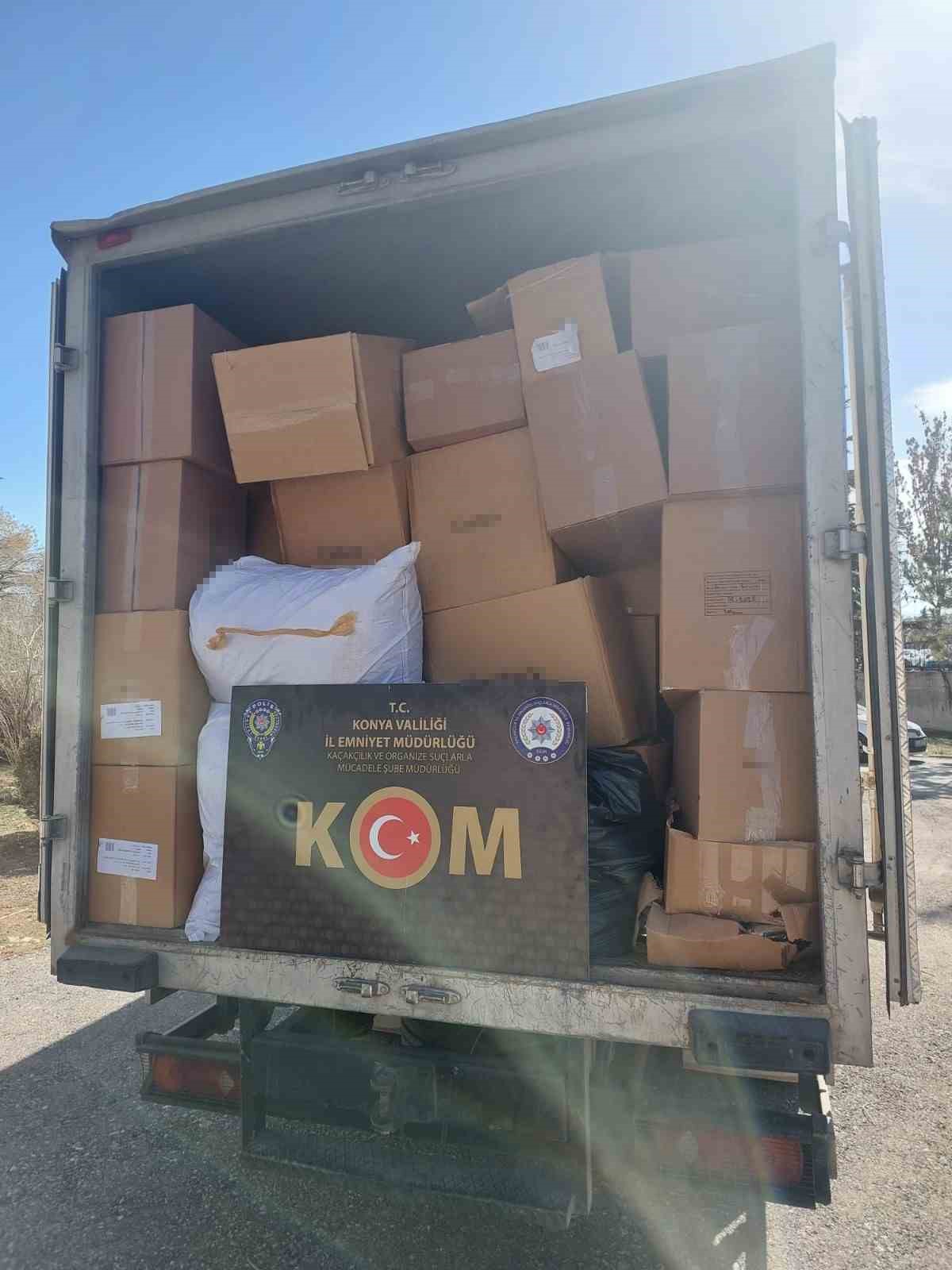 Konya&rsquo;da milyonlarca liralık ka&ccedil;ak&ccedil;ılık operasyonu
