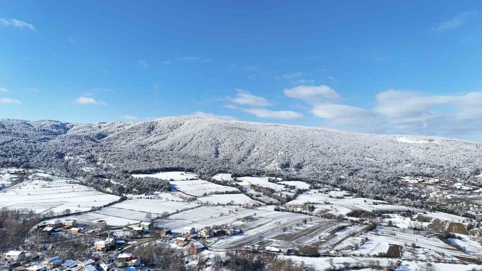 Karla kaplanan Kastamonu ormanları havadan görüntülendi