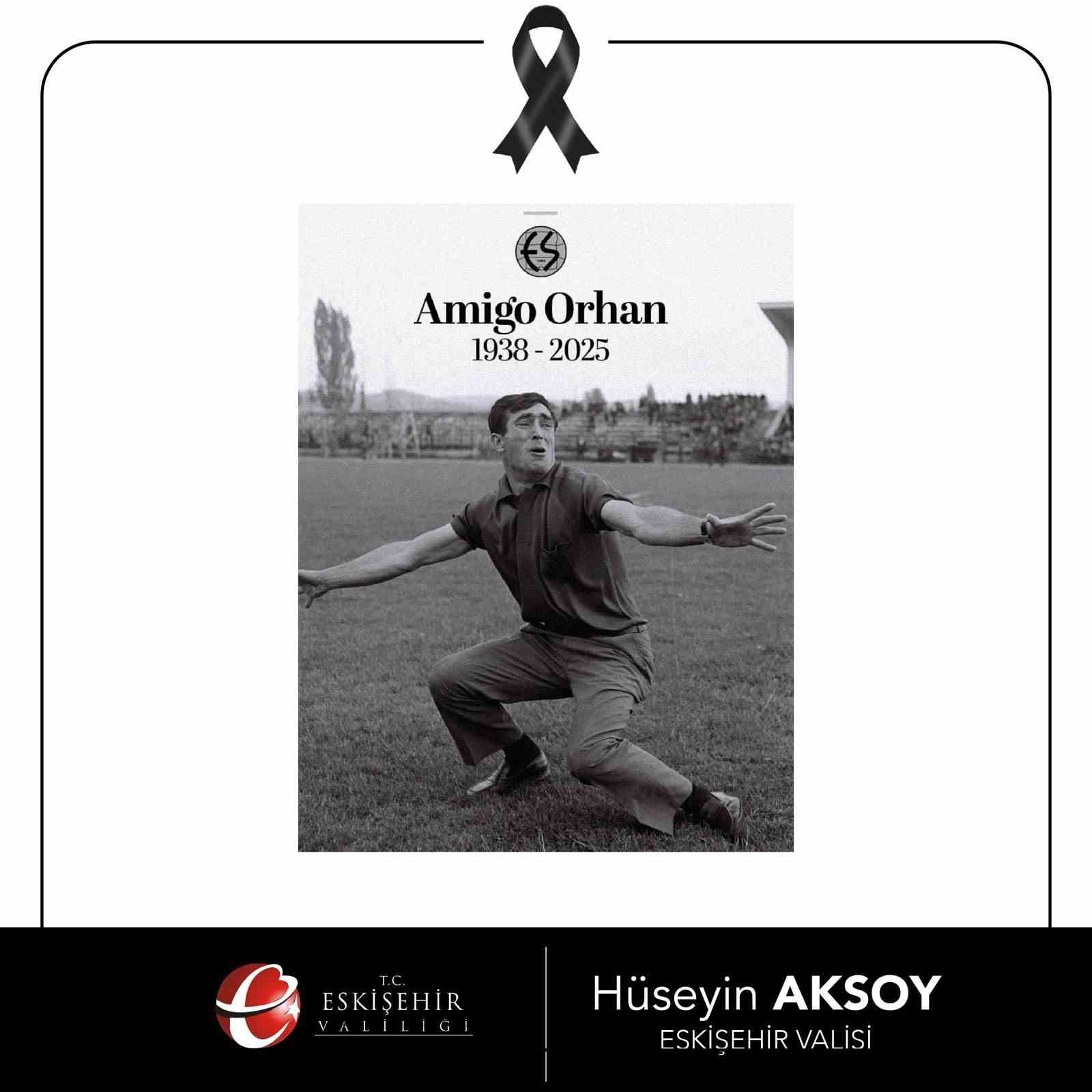 Vali Aksoy: "Yakınlarına ve Eskişehirsporlulara başsağlığı dilerim"
