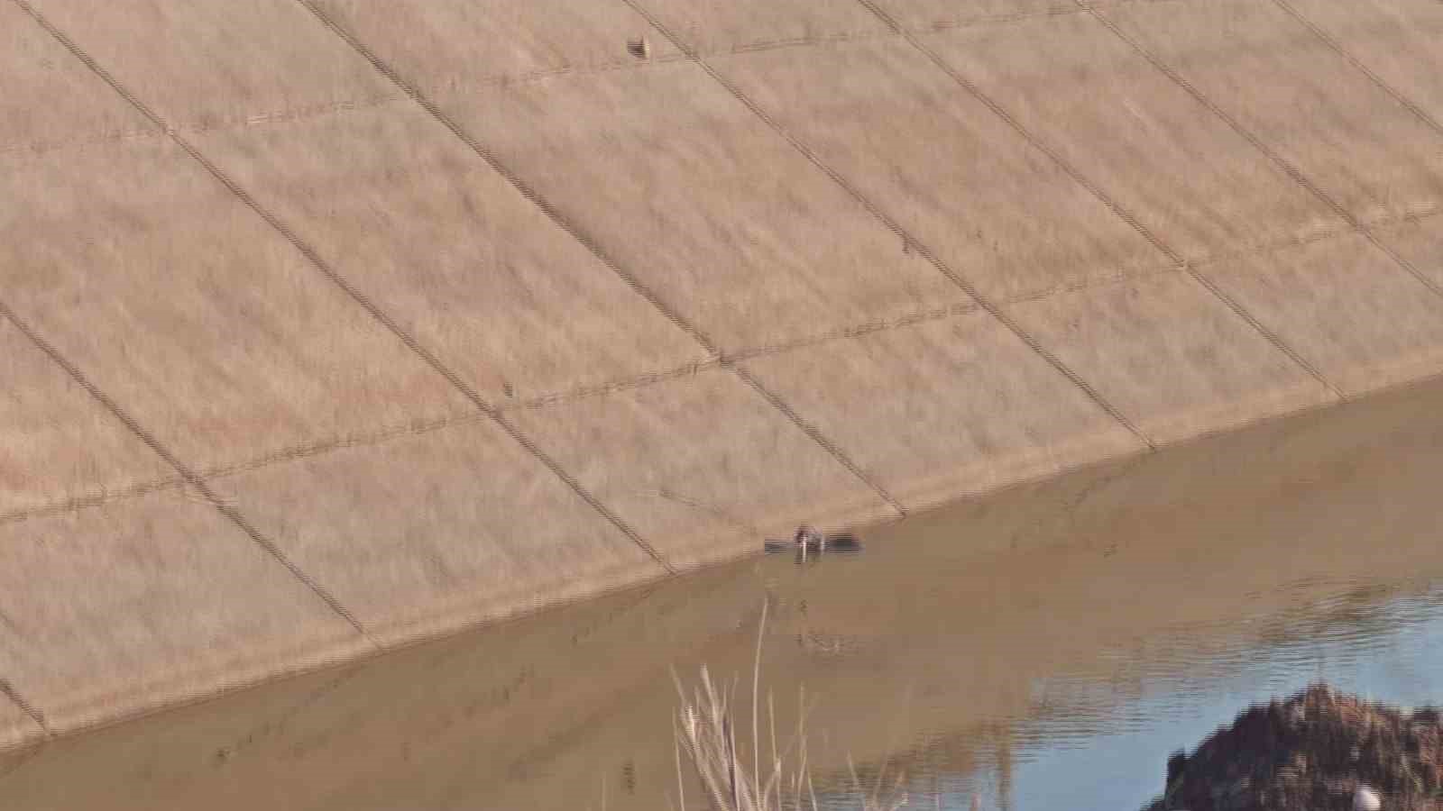 Diyarbakır&rsquo;da su samuru balık avlarken g&ouml;r&uuml;nt&uuml;lendi
