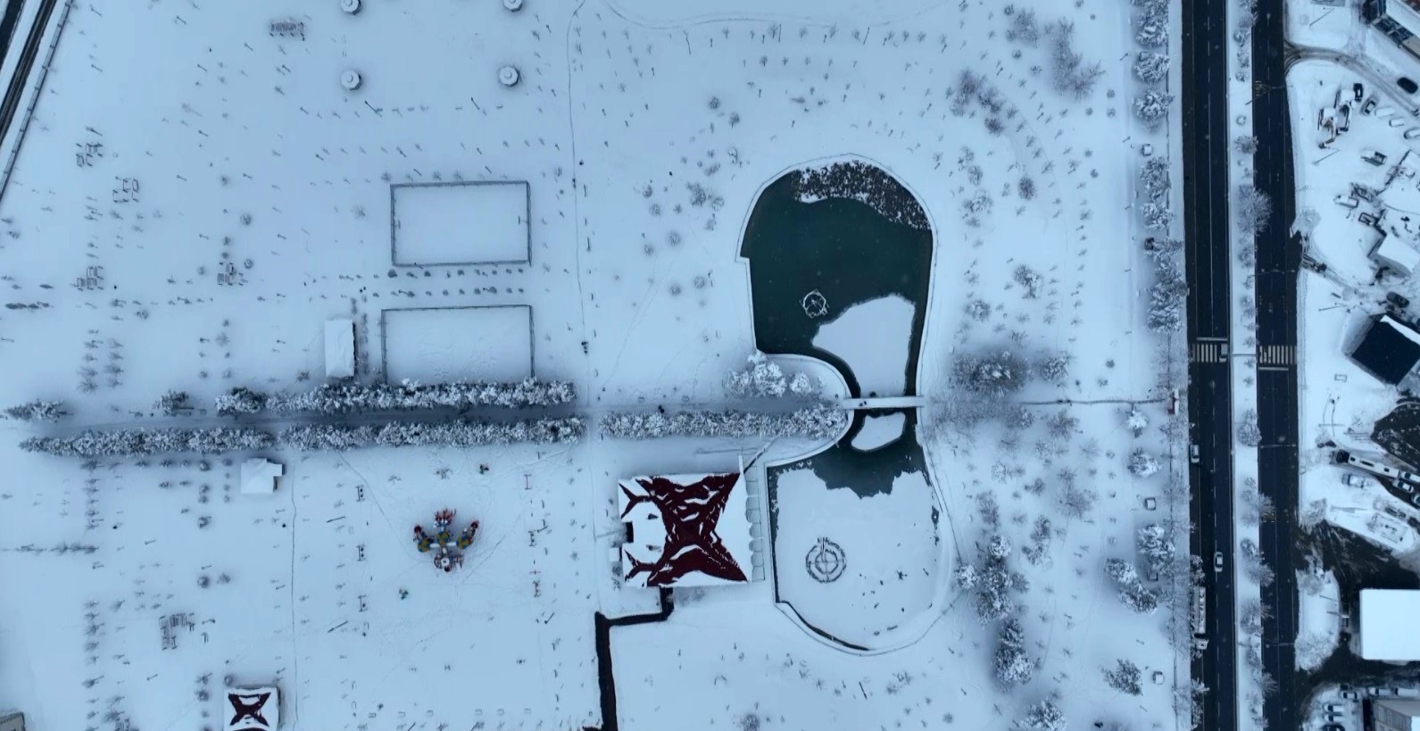 Muş&rsquo;un karla kaplı eşsiz g&uuml;zellikleri havadan g&ouml;r&uuml;nt&uuml;lendi
