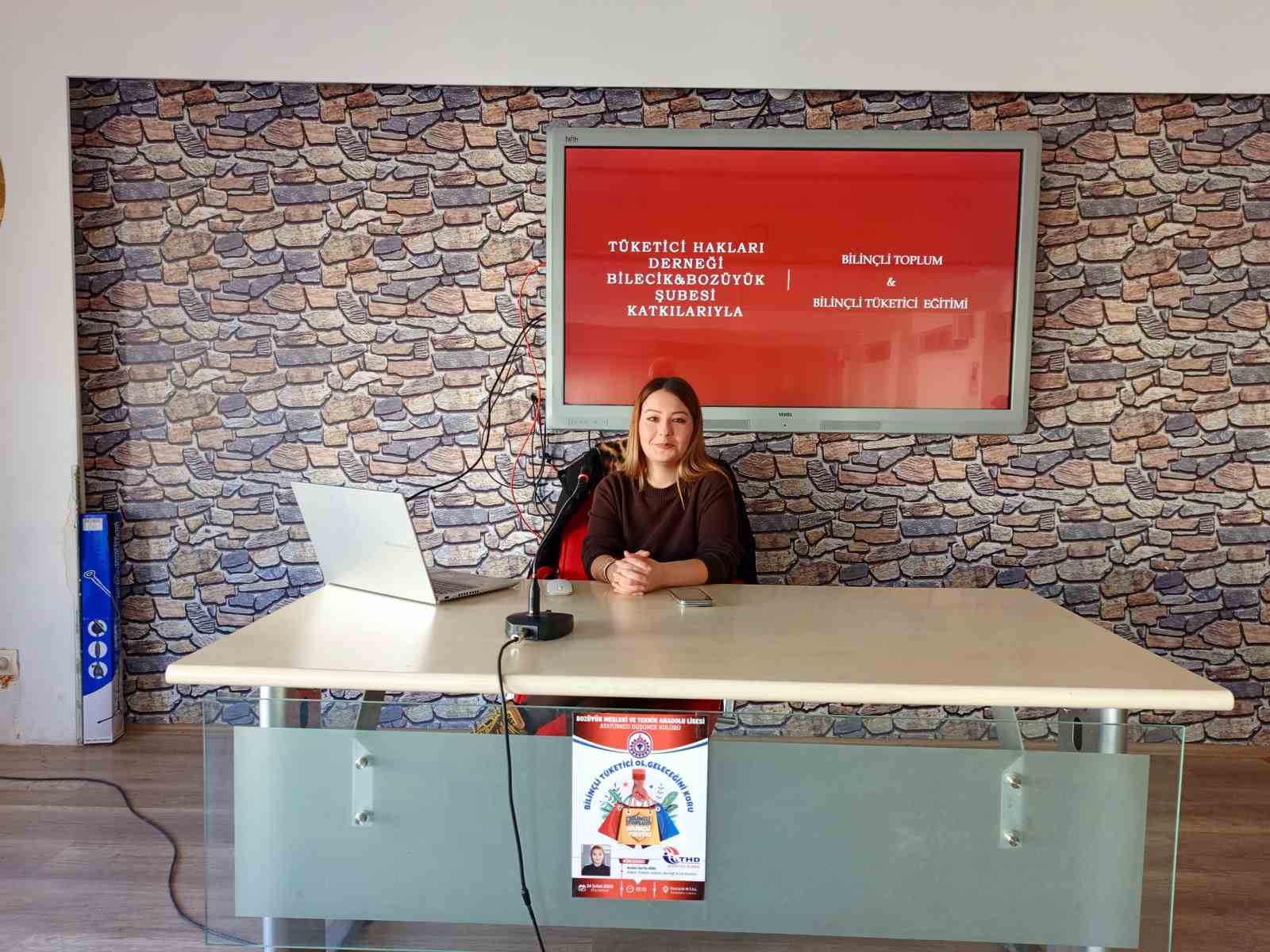 Bozüyük’te lise öğrencilerine "Bilinçli Toplum, Bilinçli Tüketici" konulu seminer verildi