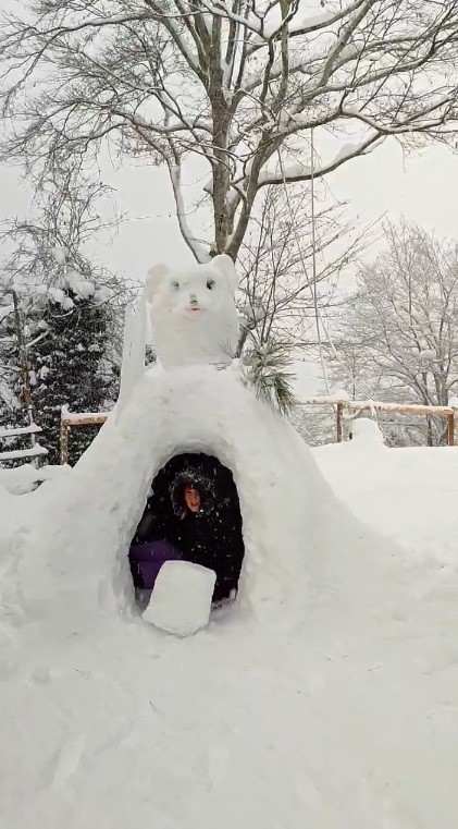 Trabzonlular karı eğlenceye çevirdi, izleyenleri gülümseten görüntüler ortaya çıktı