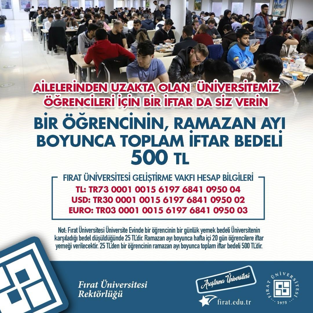 FÜ, Ramazan ayı için öğrencilere yönelik kampanya başlattı
