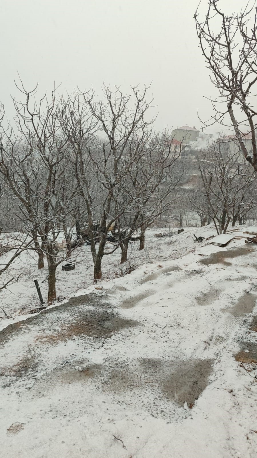 Nazilli’de dağ köyleri beyaza büründü
