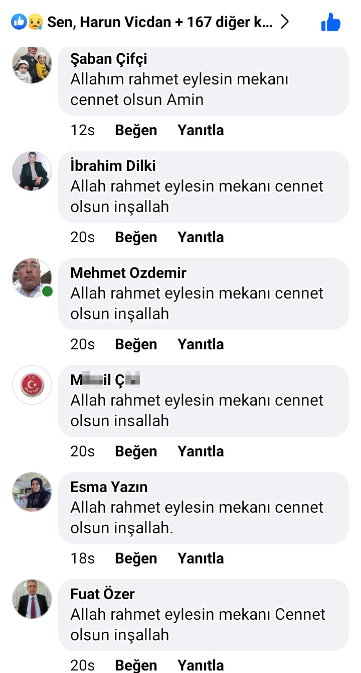 Cinayetle su&ccedil;lanan muhtar, taziye mesajı yayınlamış
