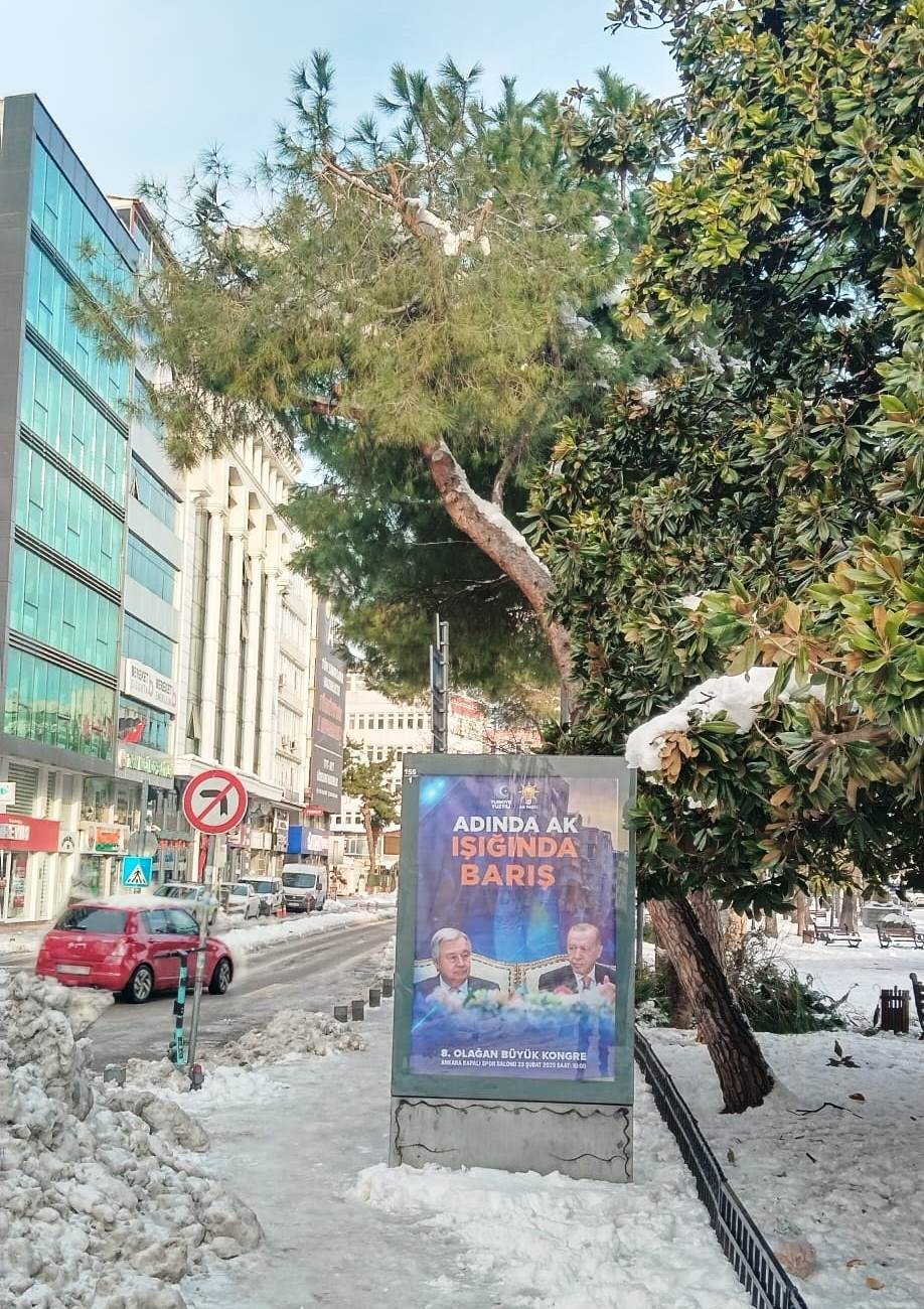 Kardan zarar gören ağaçlar kesilerek kaldırıldı