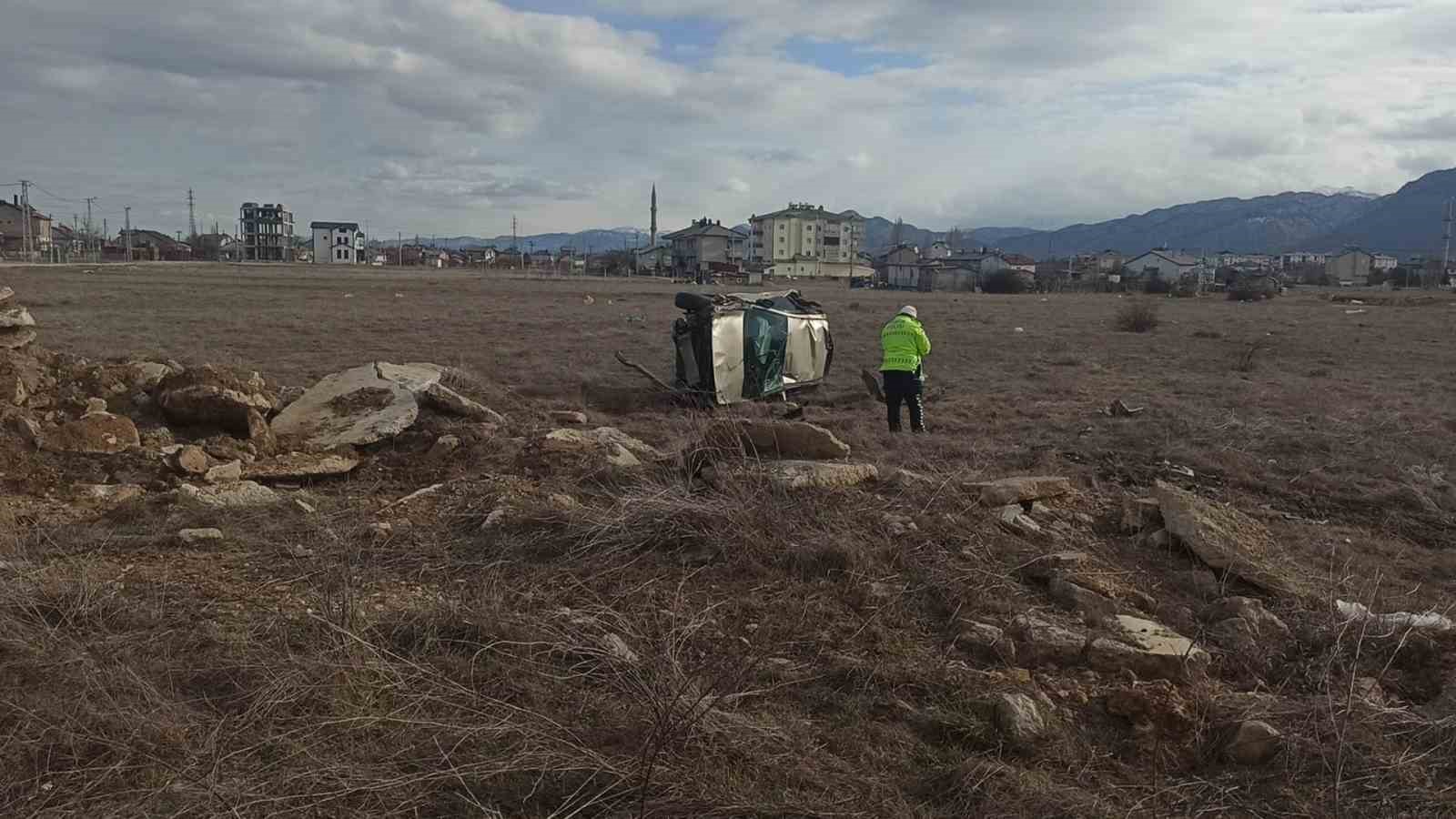 Konya’da otomobil takla attı: 1 yaralı