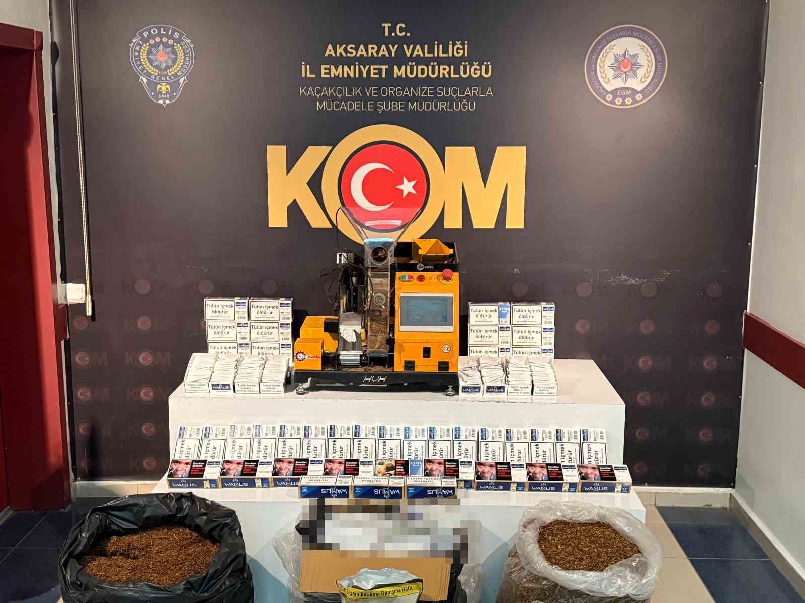 Aksaray’da 4 ayrı kaçakçılık operasyonu