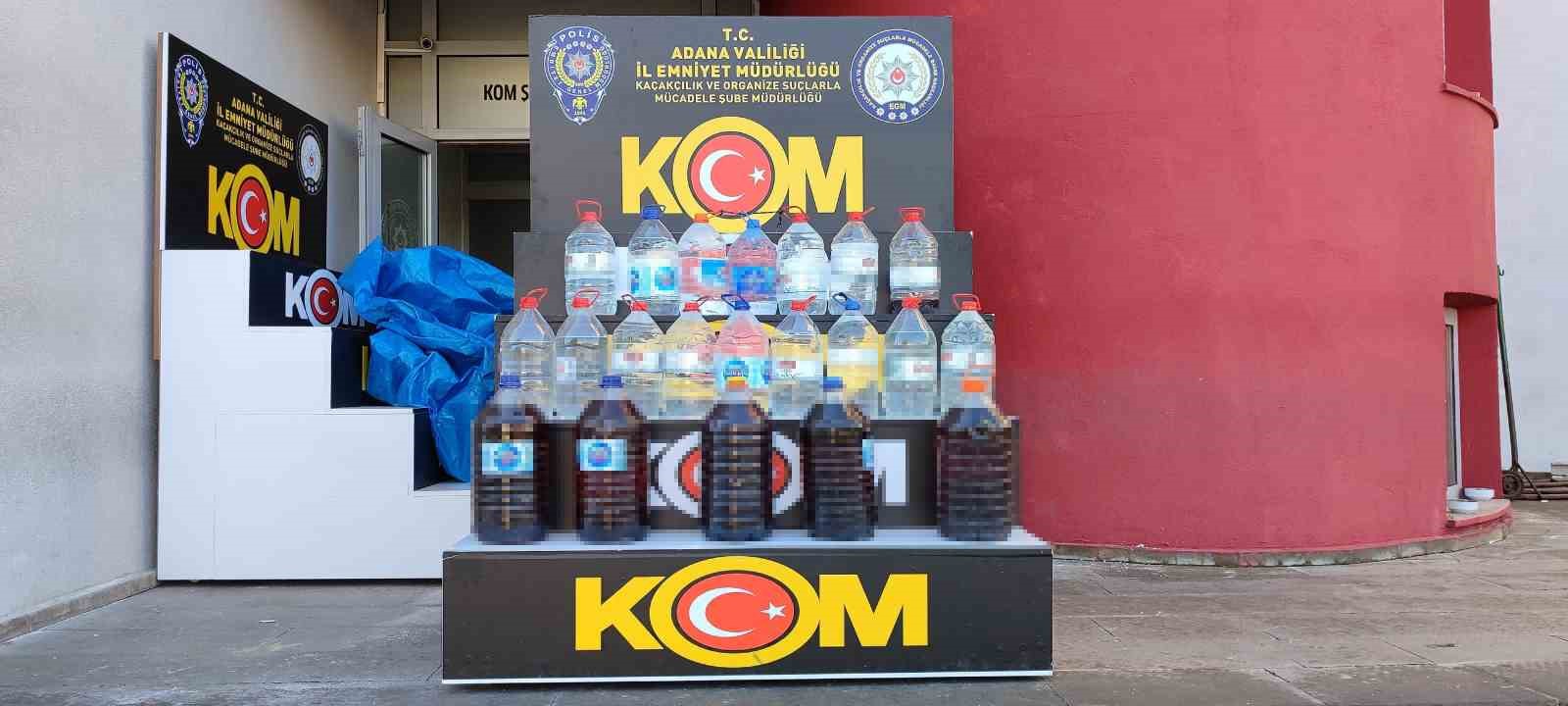 Tekel bayii ve depolarda 750 litre sahte alkol ele geçirildi