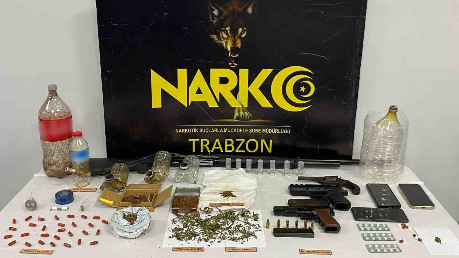 Trabzon’da uyuşturucu operasyonu: 11 gözaltı