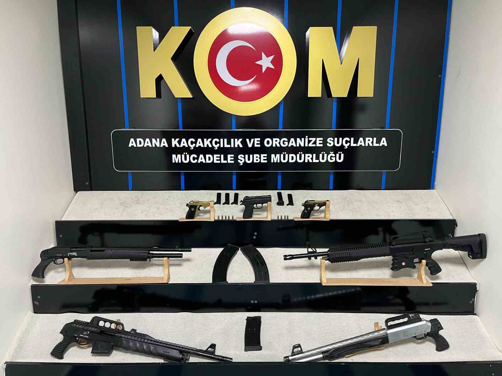 Adana’da silah kaçakçılarına operasyon