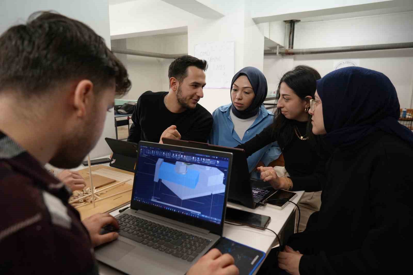 ABD’deki ’Depreme Dayanıklı Yapı Tasarım Yarışması’nda Türkiye’yi temsil edecek öğrencilerin yoğun çalışması