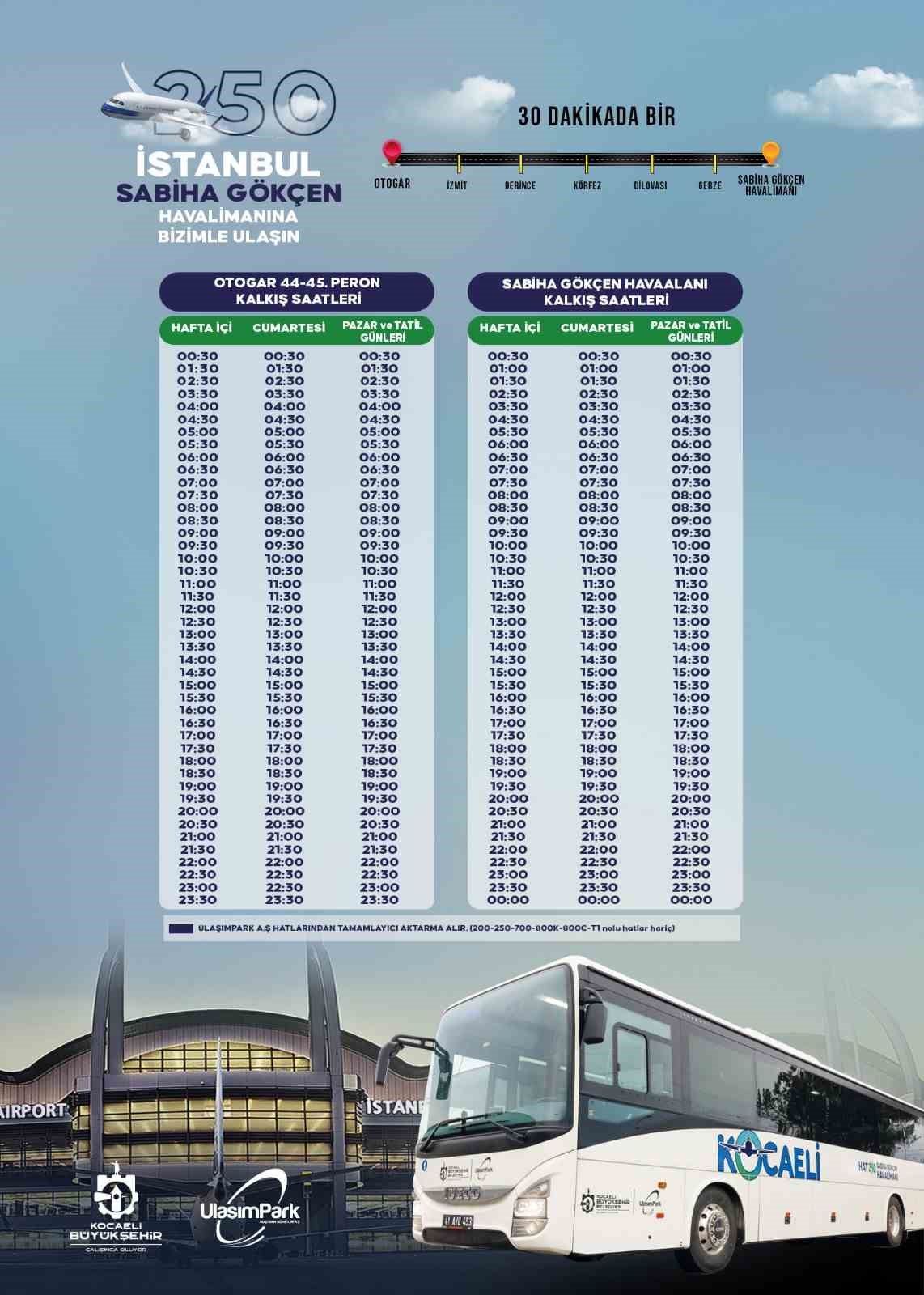 Sabiha Gökçen Havaalanı’na tek hat üzerinden 24 saat ulaşım
