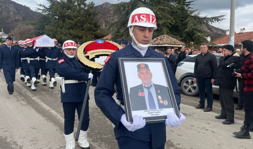 Kıbrıs gazisi Hasan Hüseyin Kul son yolculuğuna uğurlandı